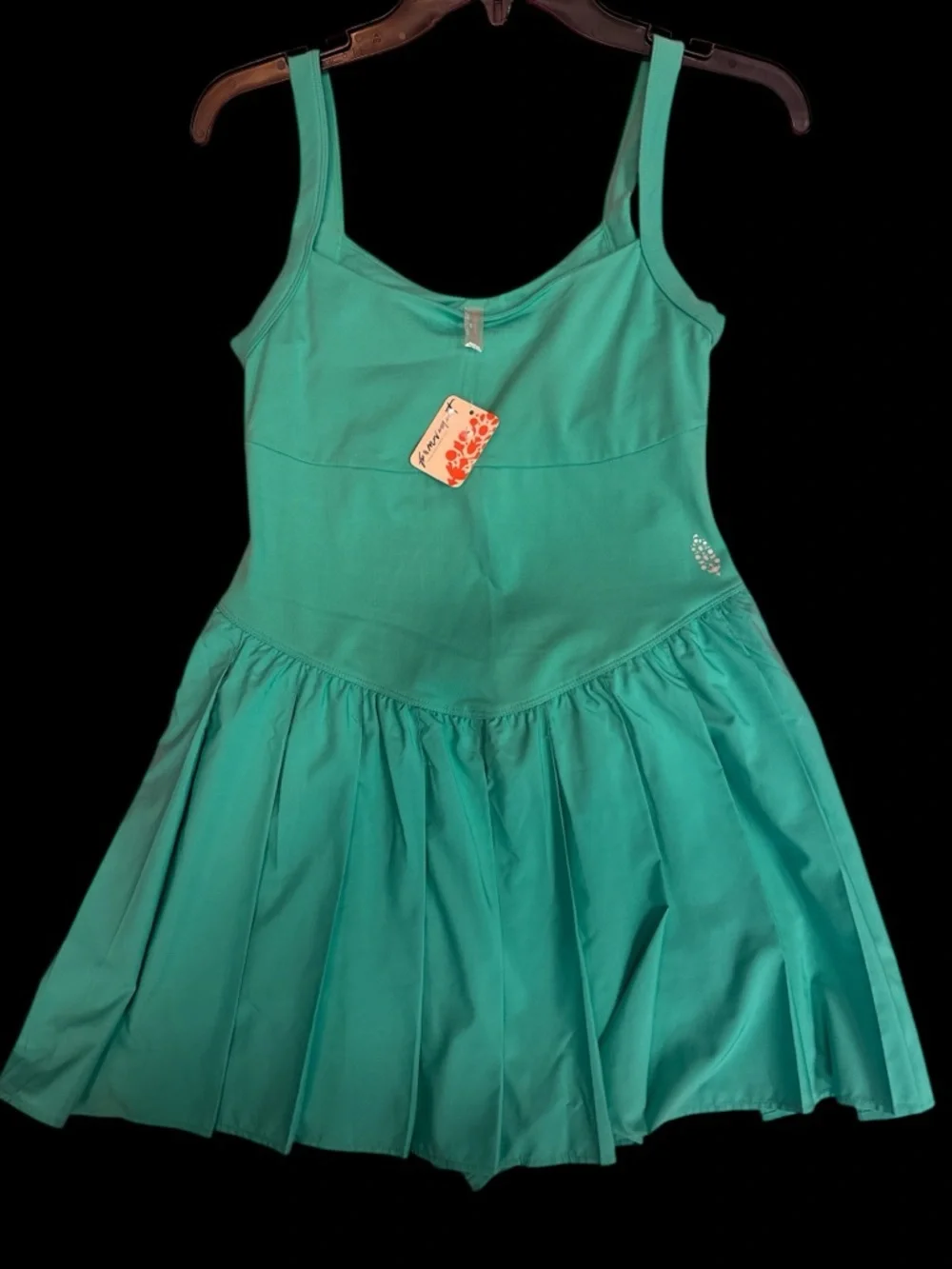 Free People Teal Asymmetrical Tank Dress - Picture 5 of 6